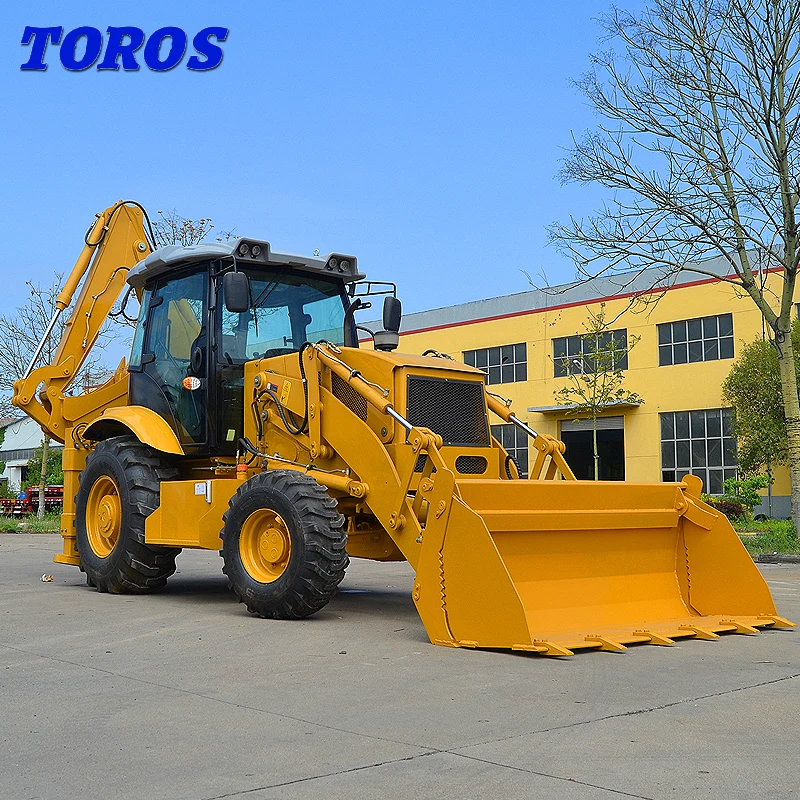 Mini Tractor Front End Compact Backhoe Loader with Excavator Loader customized