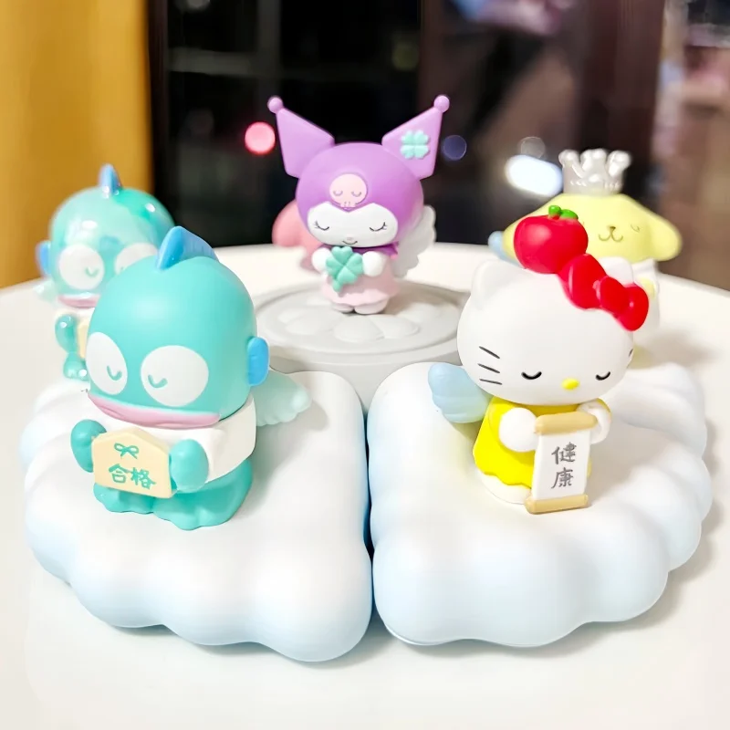 

Горячие персонажи Sanrio, слепая коробка, серия «Благословение ангела», аниме-фигурки, сумки, Hellokitty Cinnamoroll, декоративные украшения, игрушки, подарок