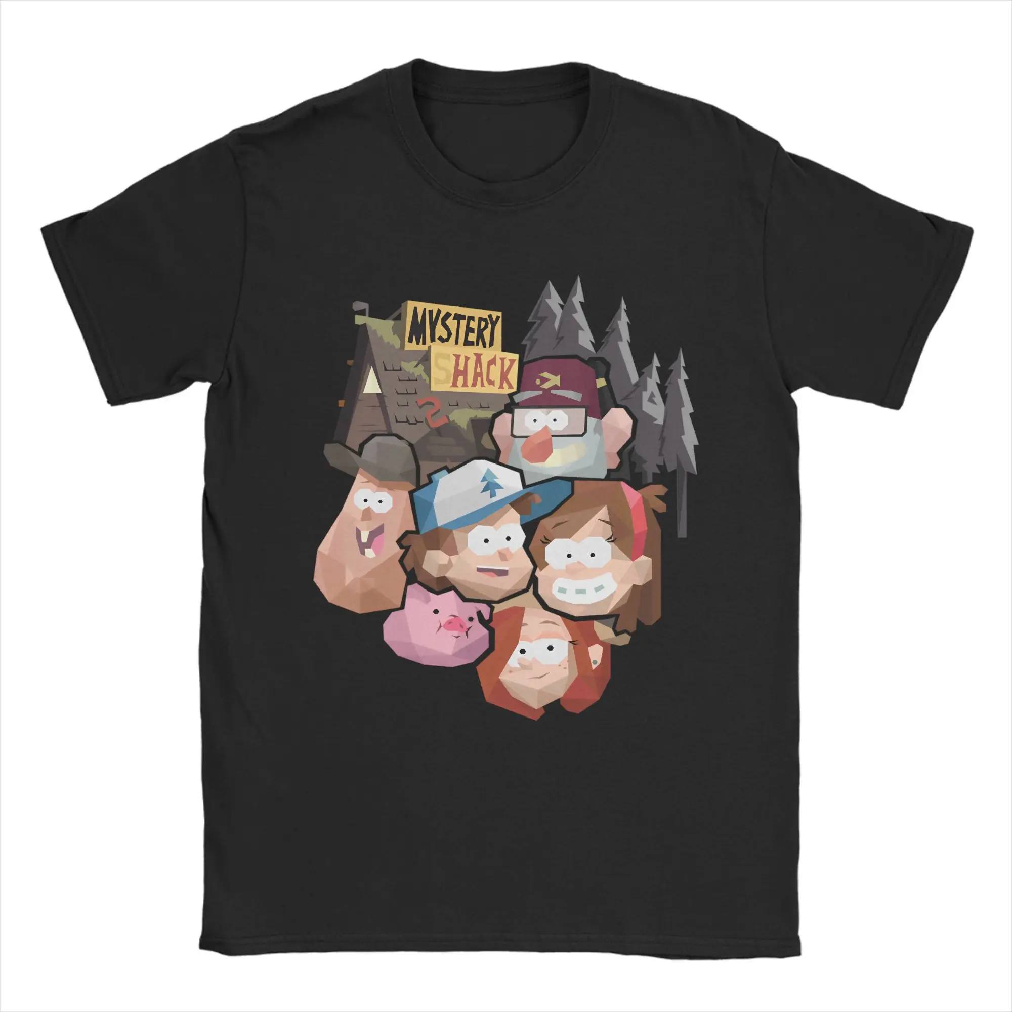 

Cartoon Gravity Falls T-Shirts Men Casual Pure Cotton Tee Shirt Round Collar Short Sleeve T Shirts Gift Idea Clothes