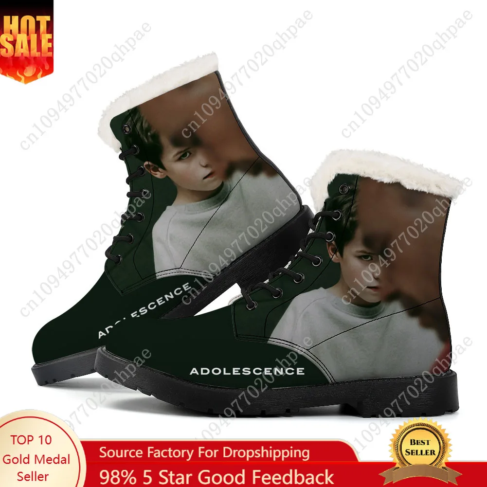 

Adolescence Plush Boots Mens Womens Teenager Shoes Casual Boot Outdoor Light High Quality Couple Print on Demand Customize Shoe