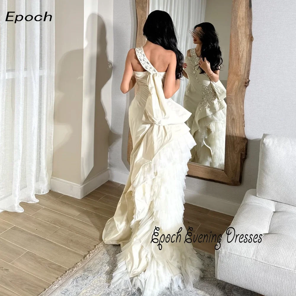 Epoch Long Evening Dress فساتين مناسبة حسب الطلبA-Line Floor-Length Elegant Sequined Tiered Tulle Prom Gown For Sexy Women 2024