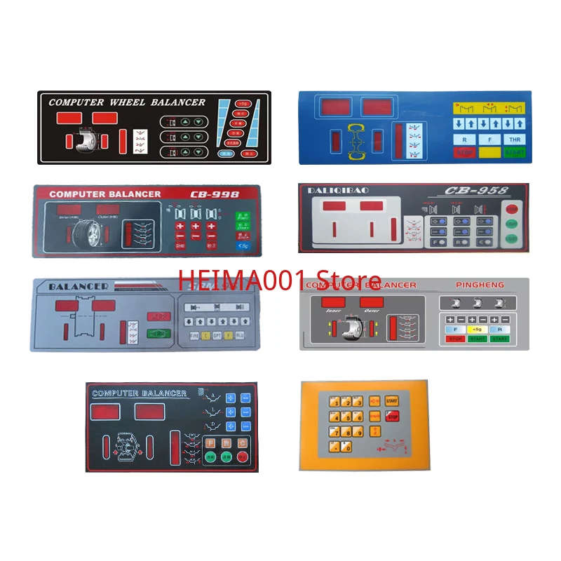 Various Types of Tyre Balancing Machine Press Key Board Balance Meter Touch Switch Control Panel Display Screen