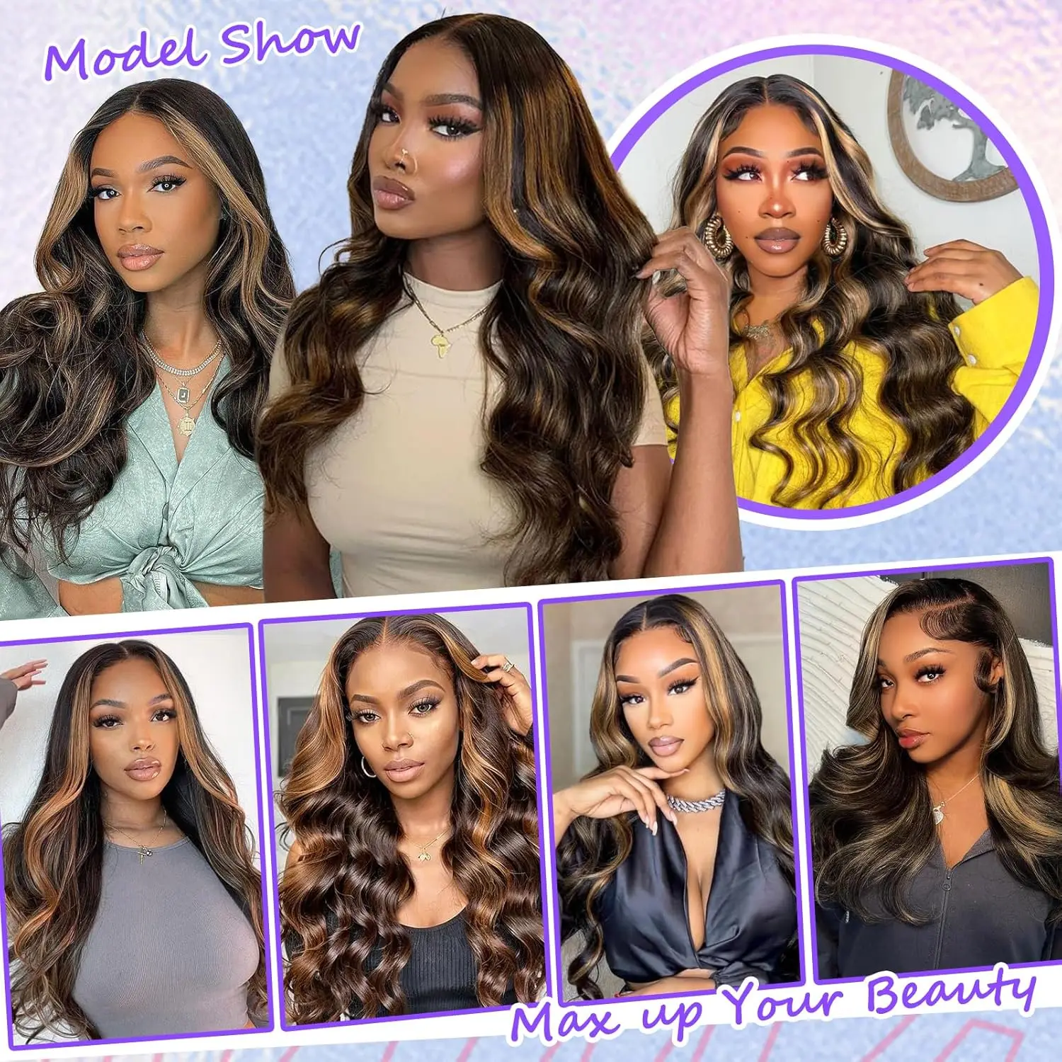 شعر الإنسان 13x4 HD الدانتيل شعر مستعار أمامي 4/27 تسليط الضوء على أومبير الجسم موجة الدانتيل الباروكة الأمامية العسل شقراء أومبير الدانتيل شعر مستعار أمامي