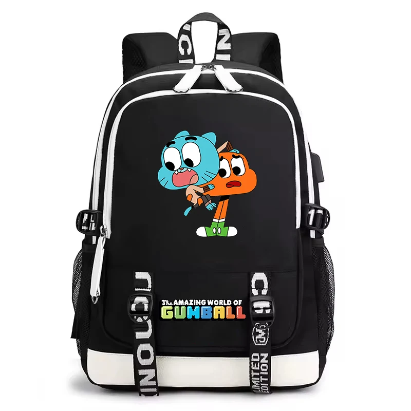 The Amazing World of Gumball Backpacks Men Large Capacity Laptop Backpack Trendy School Bags for Boys Students Travel Bookbag