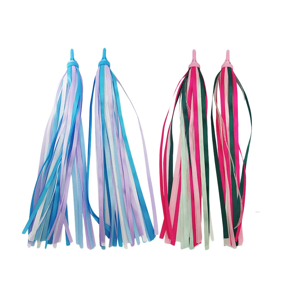 

2Pcs Bike Handlebar Streamers Colorful Tassels for Scooter Personalize Bicycle Handlebar Accessories