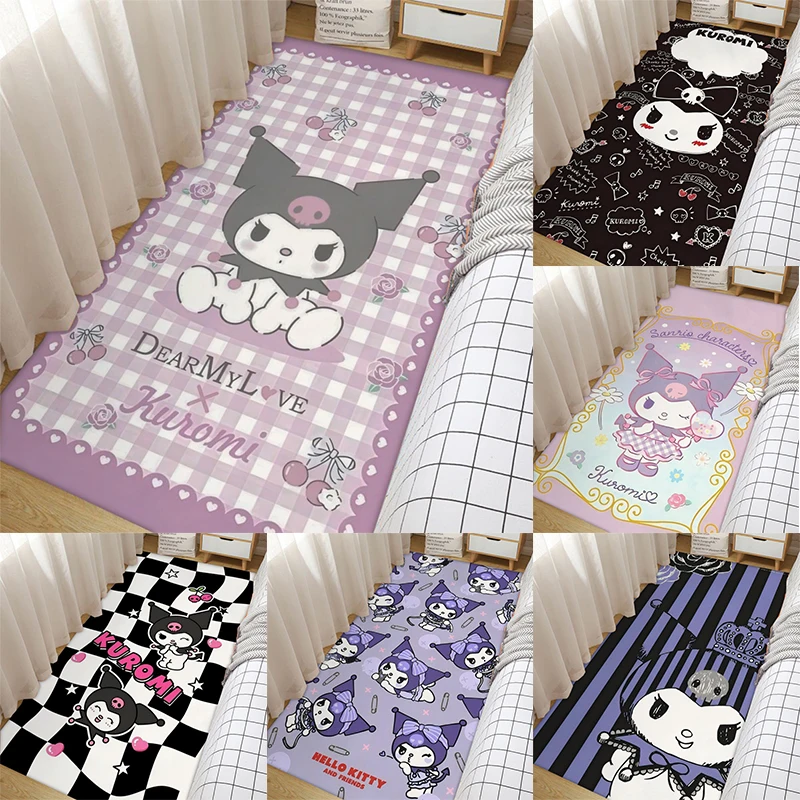 

MINISO Sanrio Cute Kuromi Print Rug Non-slip Washable Carpet for Home Living Room Bedroom Rug Bathroom Floor Mat Kitchen Doormat