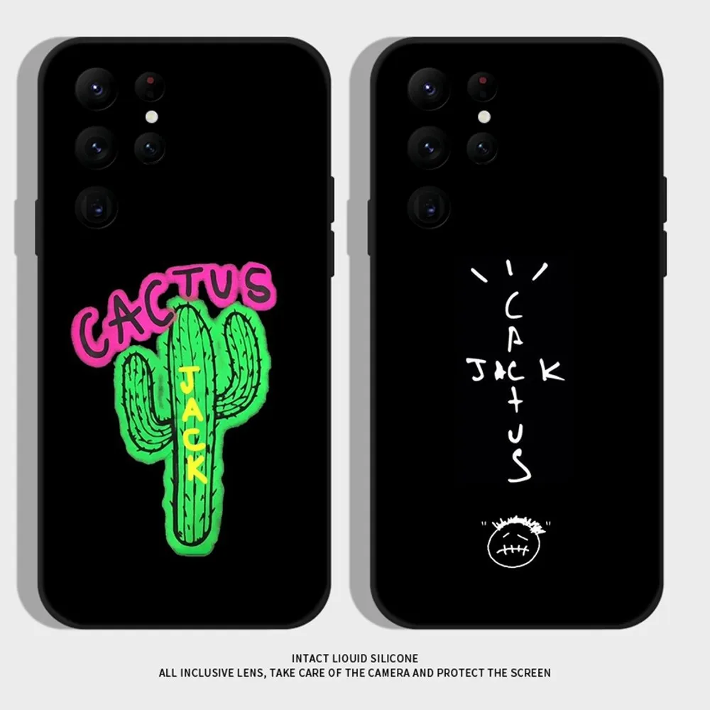 

C-Cactus J-Jack Travis Scott Phone Case For Samsung S21,S22 Ultra,S20,S30 plus,S22 plus,S23,S30 ultra 5G Silicone Cover