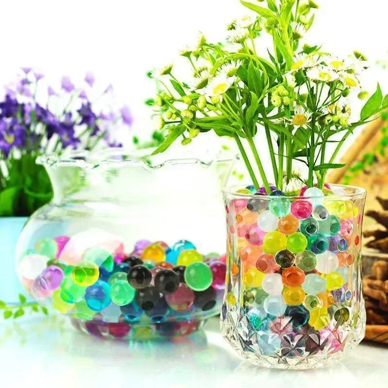 Hydrogel Pearl Shaped Crystal Soil Water Beads Gel Ball For Flower/Weeding Mud Growing Balls