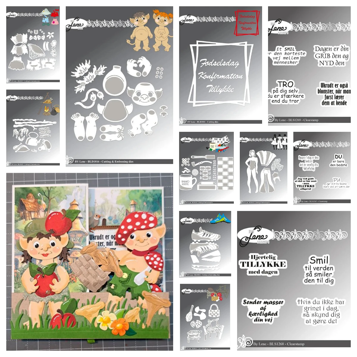 

Danske Tekster Stamps Trolls Accessories Cutting Embossing Dies Stamps DIY Scrapbook Spring Card Gift Template Handmade 2026 New