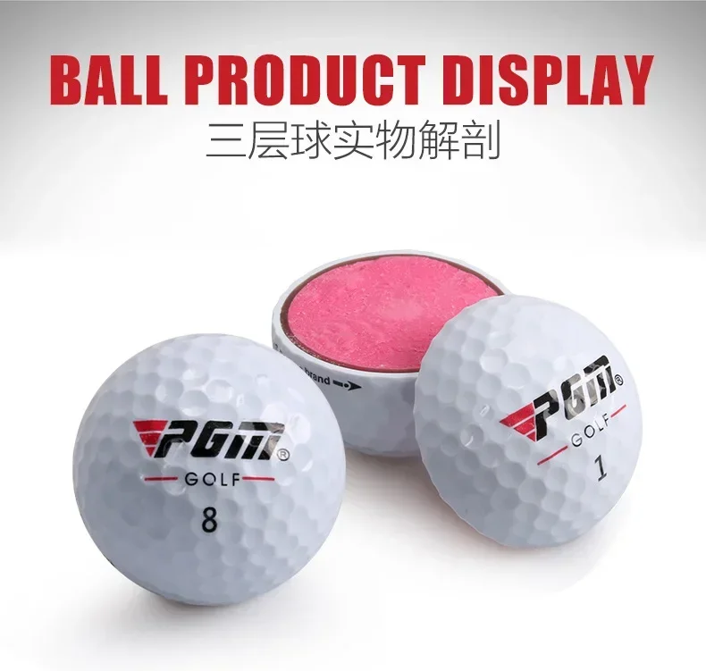 PGM Original Golf Ball Three-layer Match Ball Gift Box Package Golf Ball Set 12pcs Set/ 3pcs Game Use Ball Q017