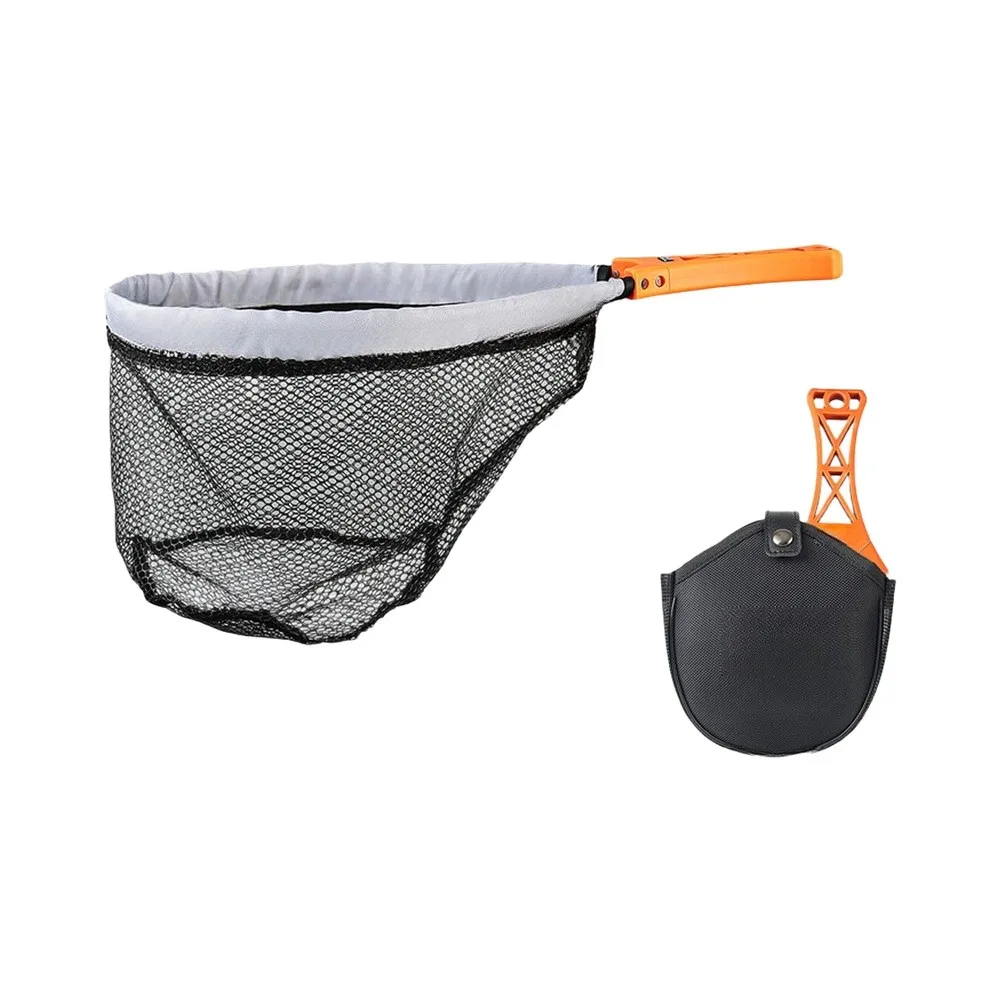 For Outdoor Fishing Trips Orange Foldable Fishing Net Carry Bag For Fishing Net Fishing Net Lure Fishing Compatible