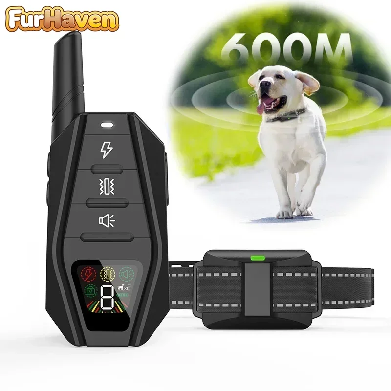 

Ошейник FurHaven New Pet Dog Training Barkproof с дистанционным управлением, электрическим шоком, вибрацией и звуком для дрессировки собак, водонепроницаемый по стандарту IP67