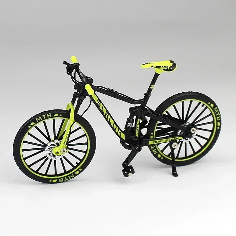 1:10 Mini modello di bicicletta in lega pressofuso in metallo dito mountain bike giocattolo da corsa Bend Road simulazione collezione di giocattoli per bambini
