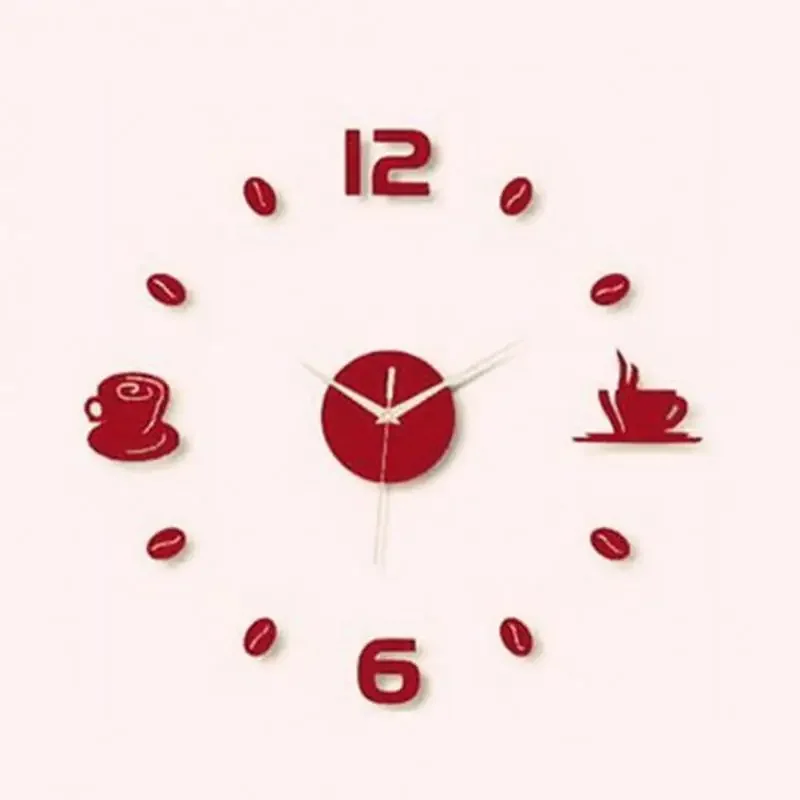 Diy Wall Clock Frameless Modern 3D Wall Clock Mirror Sticker Clock for Home Office Hotel Restaurant School Decoration
