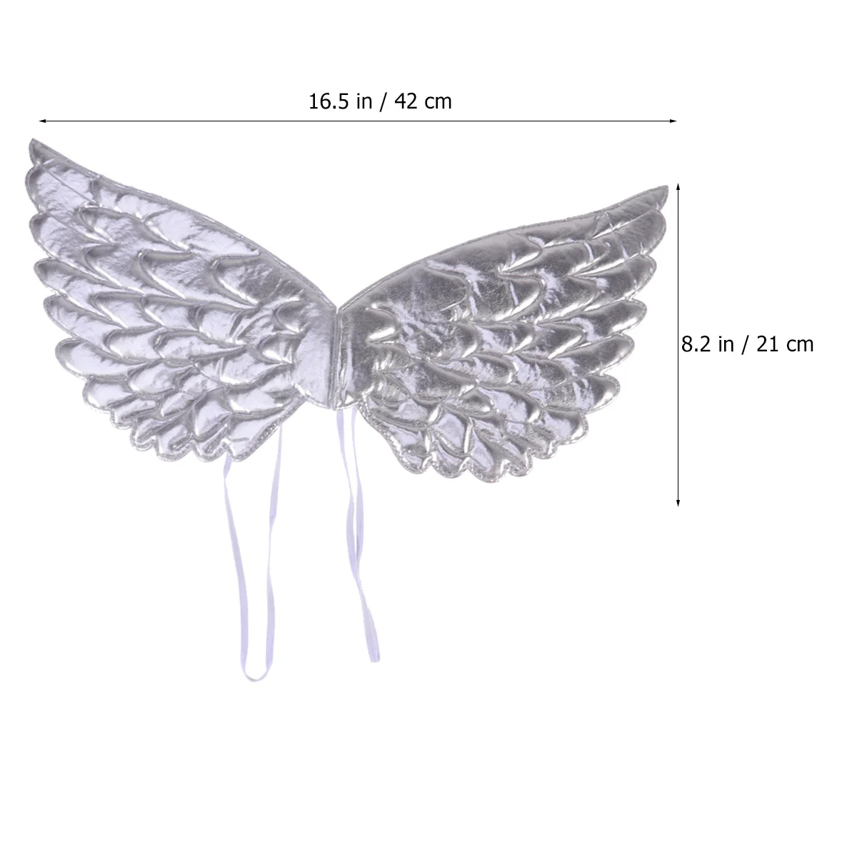 1 Uds. De alas de Ángel plateadas, Material duradero, conjunto de vestir para niños, diseño llamativo para fiestas, bodas, cumpleaños, Navidad