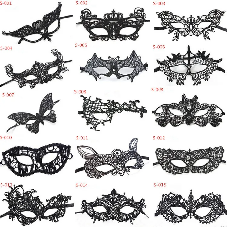 Black Fantasy Lace Mask Passion Eye Mask Stage Performance Masquerade Mask For Halloween Party Cosplay Mask Catwalk Eye Mask