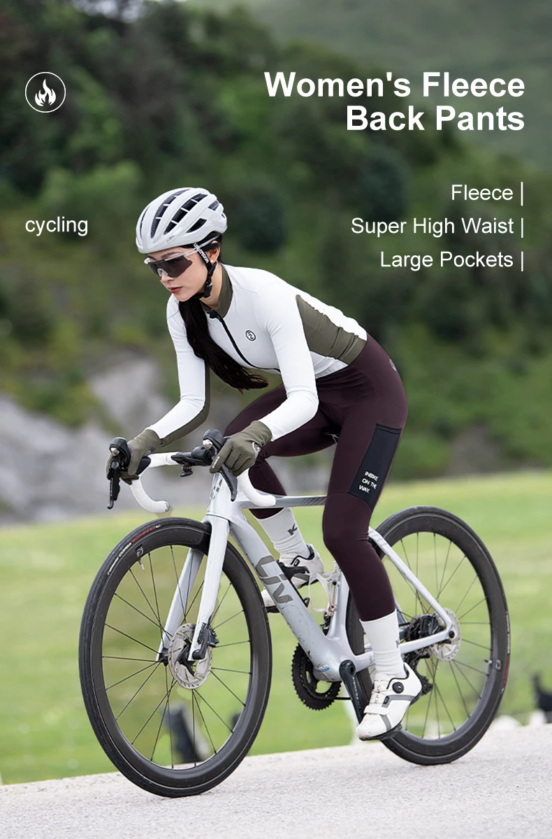 INBIKE Radfahren Trägerhose Damen Winter Warme Fleece Mountainbike Radhose Professionelle Team Gel Gepolsterte Mountainbike Hose – Detail 2
