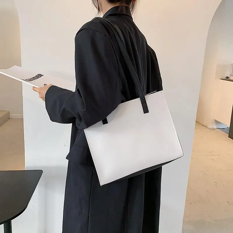 Minimalist Tote Bag Women Commuter Large Capacity Underarm Shoulder Handbag Ladies All-match Ins Elegant Casual Shopping Totes