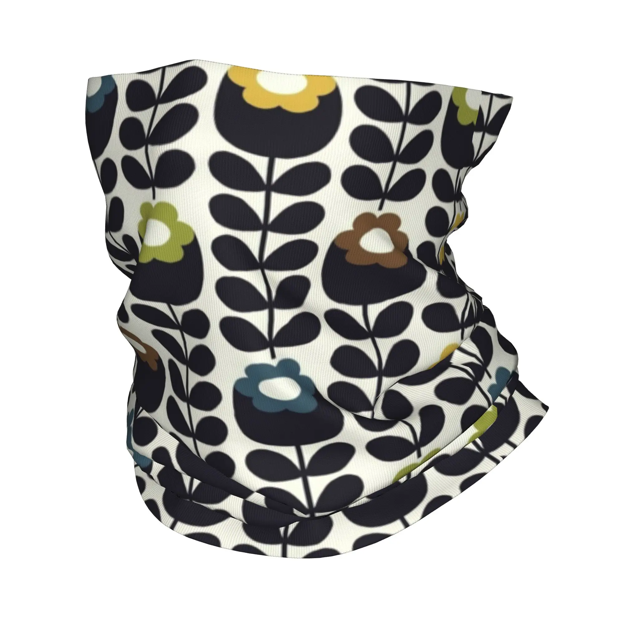 Orla Kiely Floral Fabric Winter Headband Neck Warmer Women Men Hiking Hunting Tube Scarf Scandinavian Face Bandana Gaiter