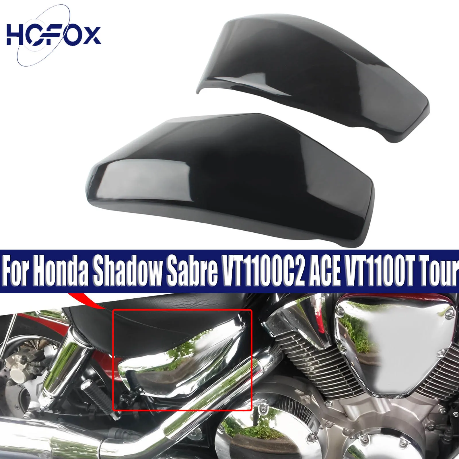 Motorcycle Battery Fairing Cover Motorbike Accessories ABS Plastic For Honda Shadow Sabre VT1100C2 ACE VT1100T Tour