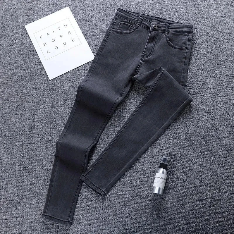 Slim High Waist Skinny Women Ankle-length Denim Pants Causal Spring Vintage Vaqueros Korean Fashion Elegant New Pencil Janes