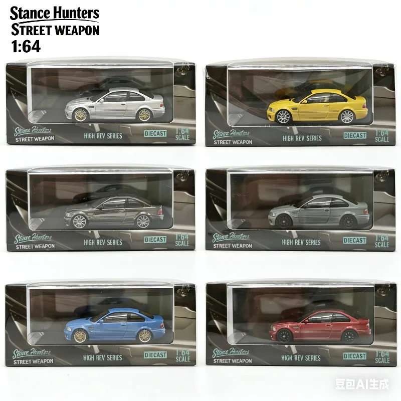 

SH&SW 1:64 BMW E46 M3 Cast Alloy Static Alloy Car Model, Boys' Holiday Gift Toy Collection Decoration Item.