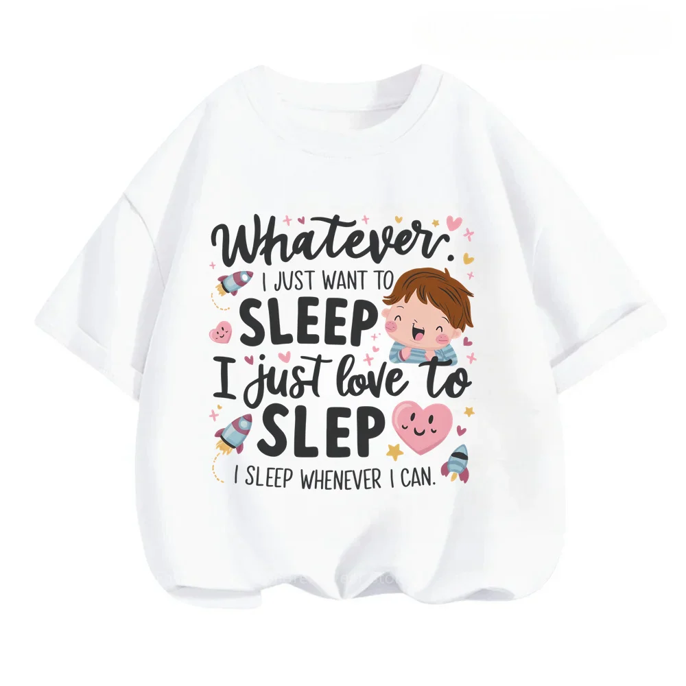 

Fun in the Sun with Cool Letters! Stylish Hip-Hop Kawaii O-neck T-shirts for Boys and Girls - Affordable Summer Fashion