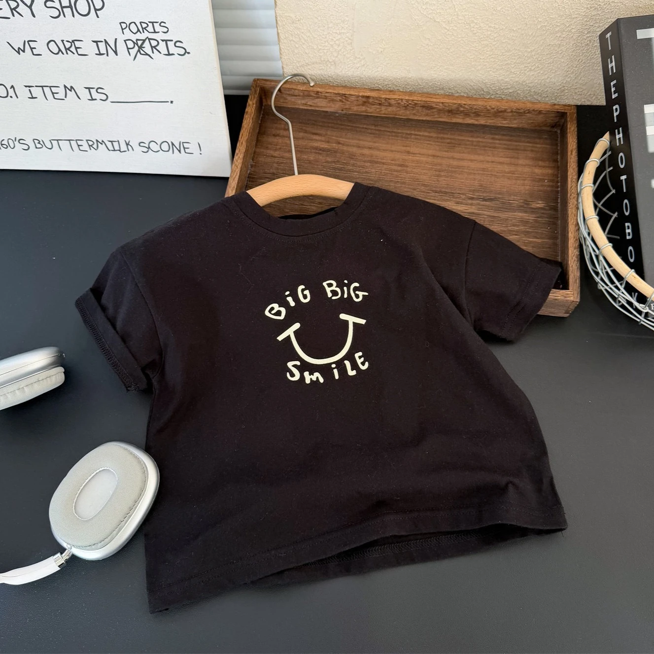 Boys T-shirt 2026 Spring and Summer New Children's Clothing Korean Fashion Boys Baby Foreign Letter Design Sense T-shirt