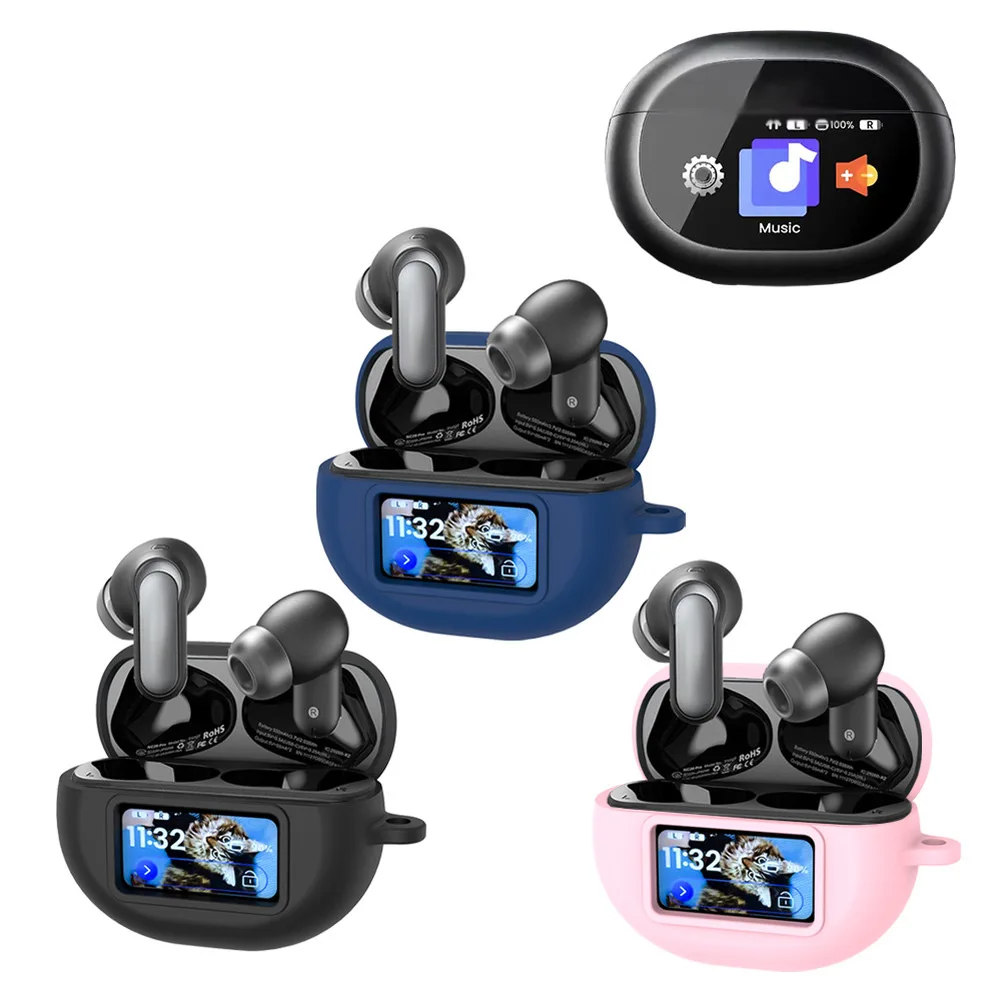 TOZO NC2O Pro NC20용 스크린 엣지 무선 이어폰 실리콘 보호 케이스 세련된 보호 기능 3가지 색상 액세서리