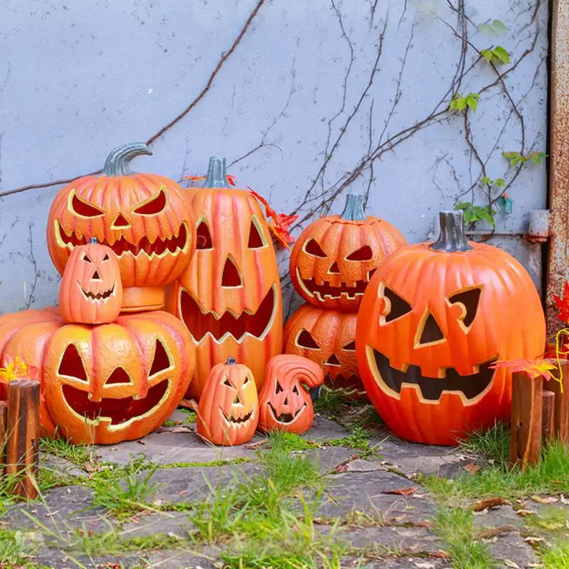 1Pc Dekorative Kürbis Halloween Requisiten Laterne Dekor Kürbis Dekoration Kürbis Licht Outdoor Halloween Decorationsation – Detail 4
