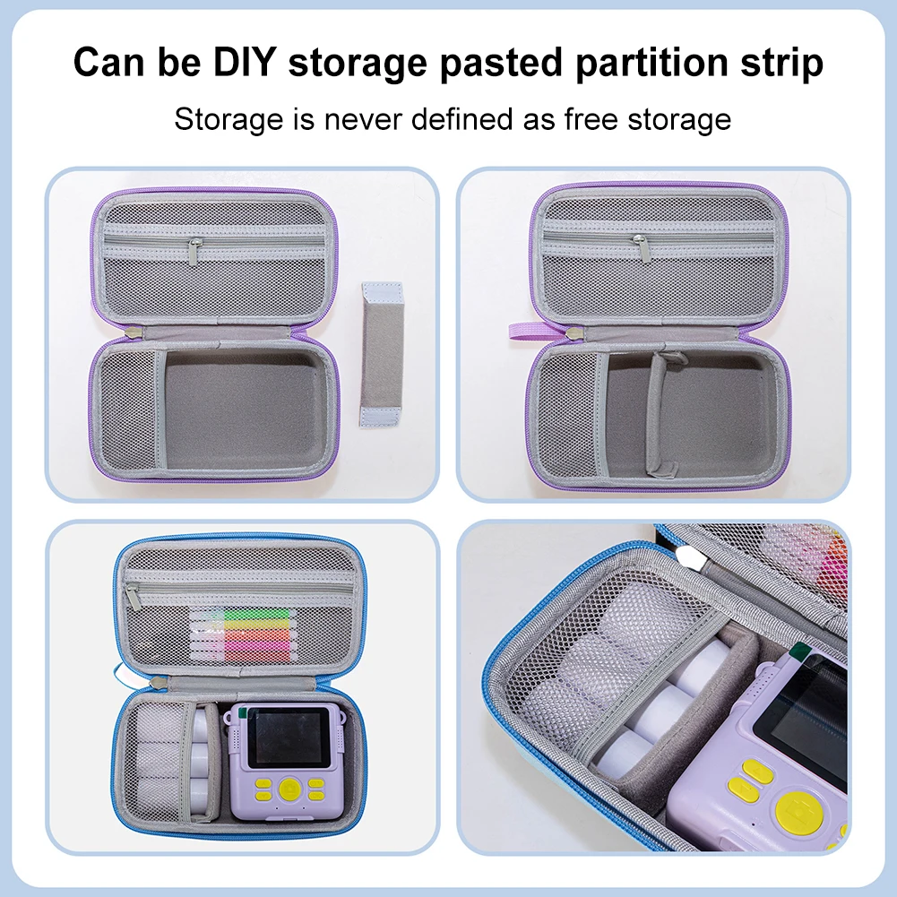 Estuche para cámara para niños, Estuche de transporte para cámara con impresión instantánea EVA, soporte de almacenamiento para cámaras de vídeo digitales, organizador para cámaras para niños