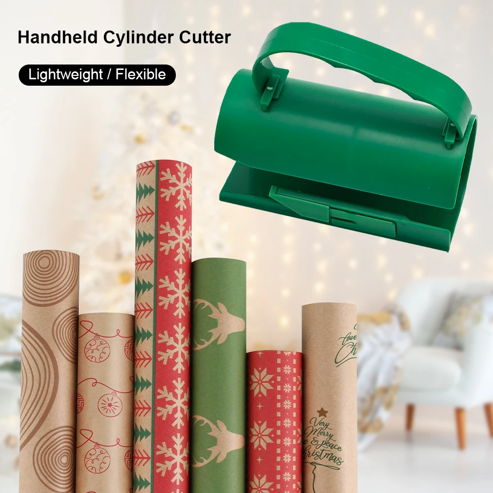 Wrapping Paper Cutter Sliding Cutter Christmas Wrapping Paper Cutting Tool Mini Cutter Safe Manual Corner Rounder Household Use