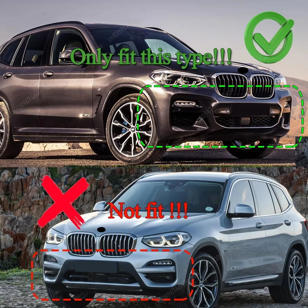 4PCS Car Front Bumper Lip Splitter Spoiler Diffuser For BMW X3 G01 X4 G02 M40i M40d M-Pack M-Sport 2017-2021 Protector Cover Kit