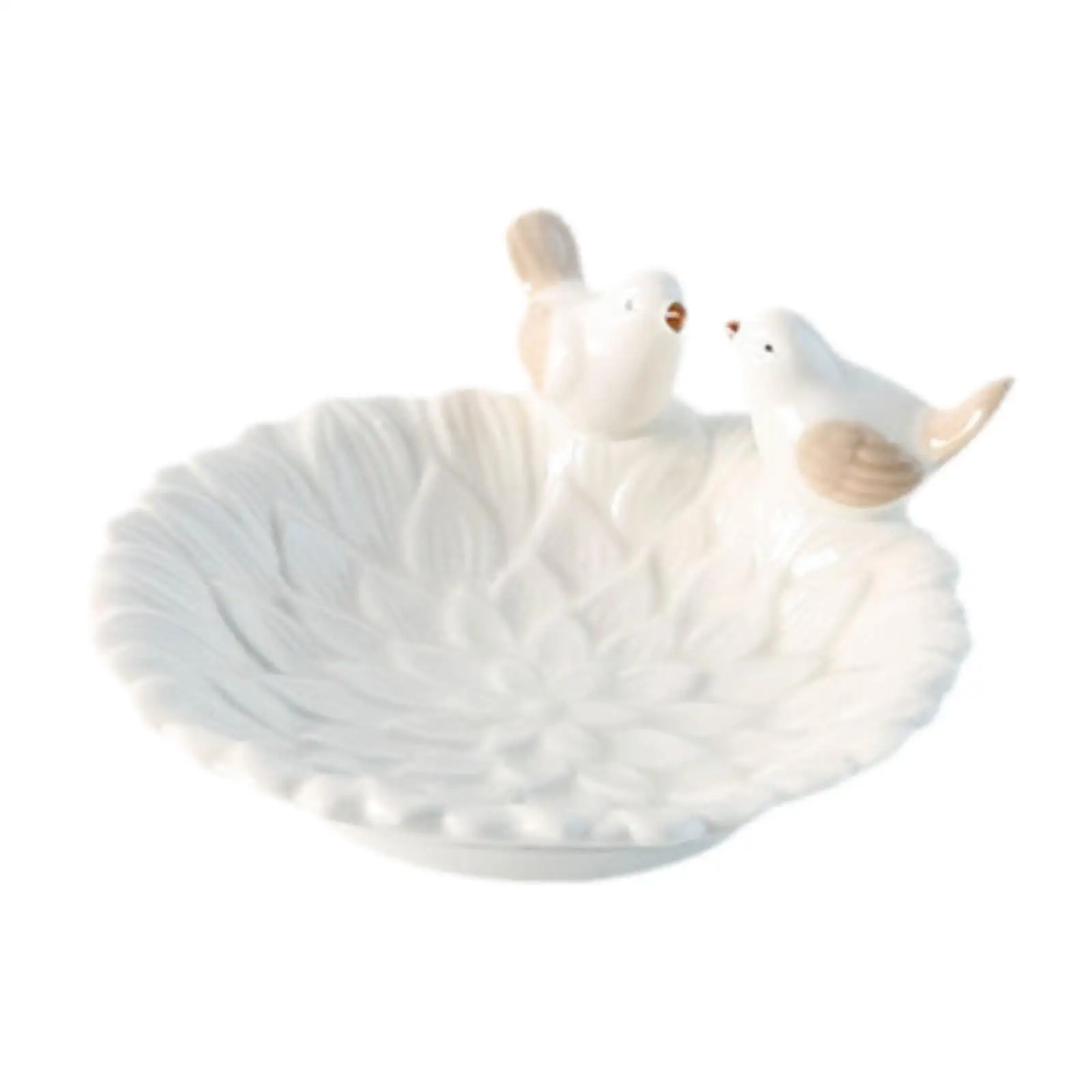 12.8cm Round Porcelain Earrings Jewelry Tray Snack Plate Business Cards Holder
