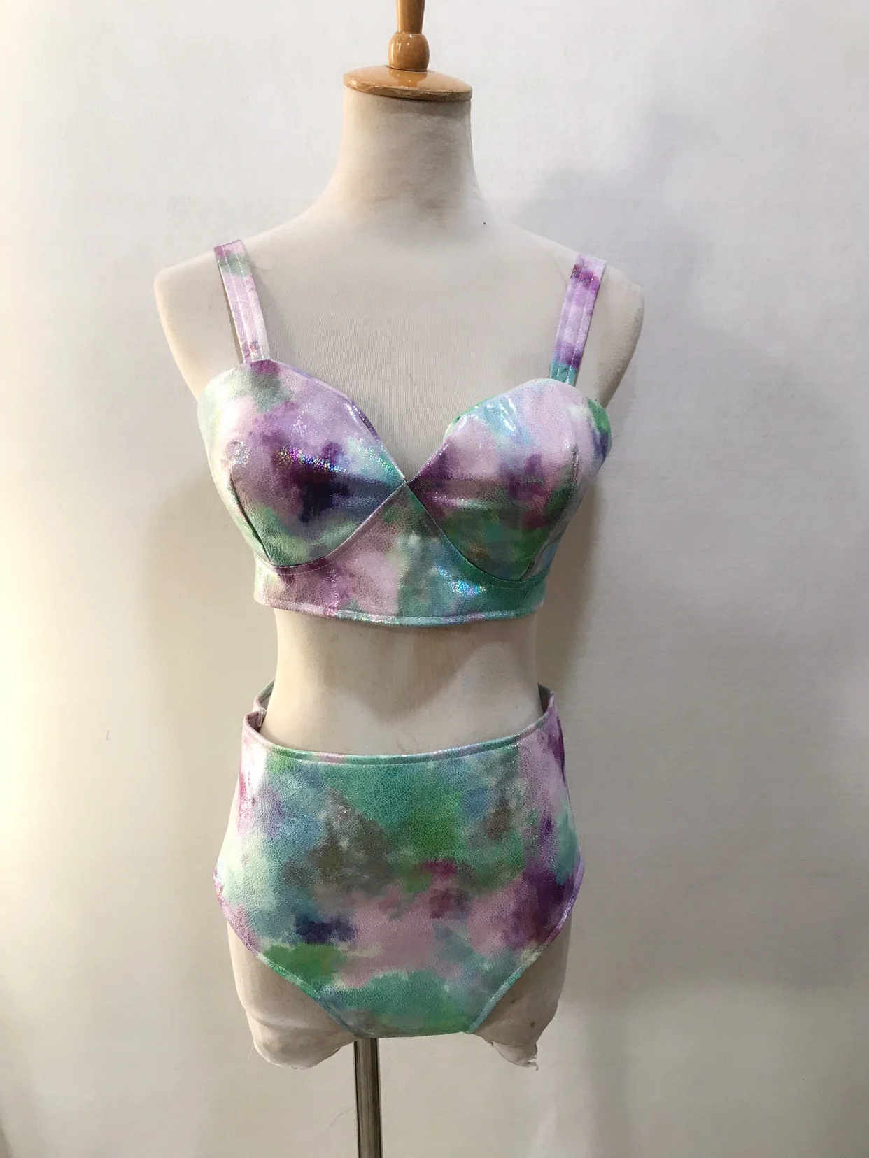 바 나이트 클럽 여성 가수 무대 공연 쇼 가짜 가죽 블레이저 비키니 재즈 댄스 팀 복장 리드 댄서 의상