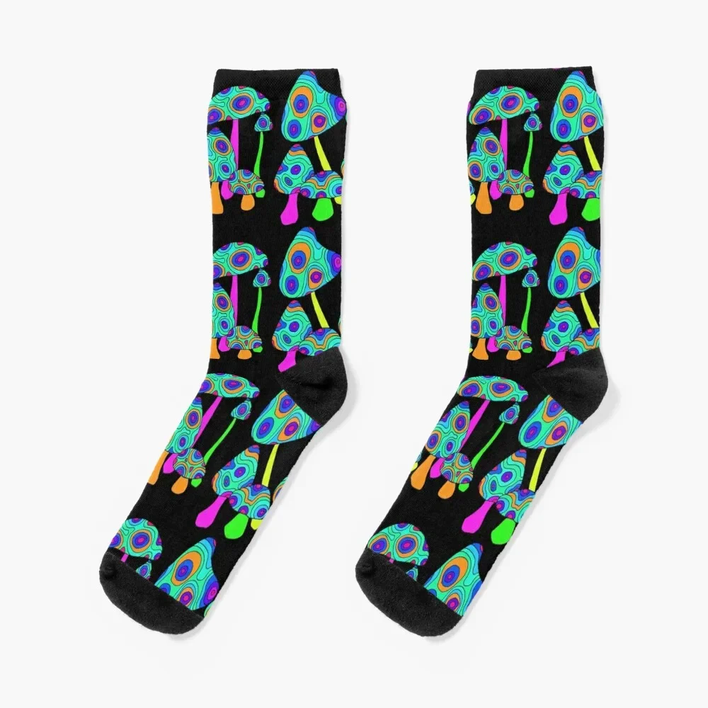 

Technicolor Mushrooms Green Fungi Socks anti slip football Novelties luxe Girl'S Socks Men's