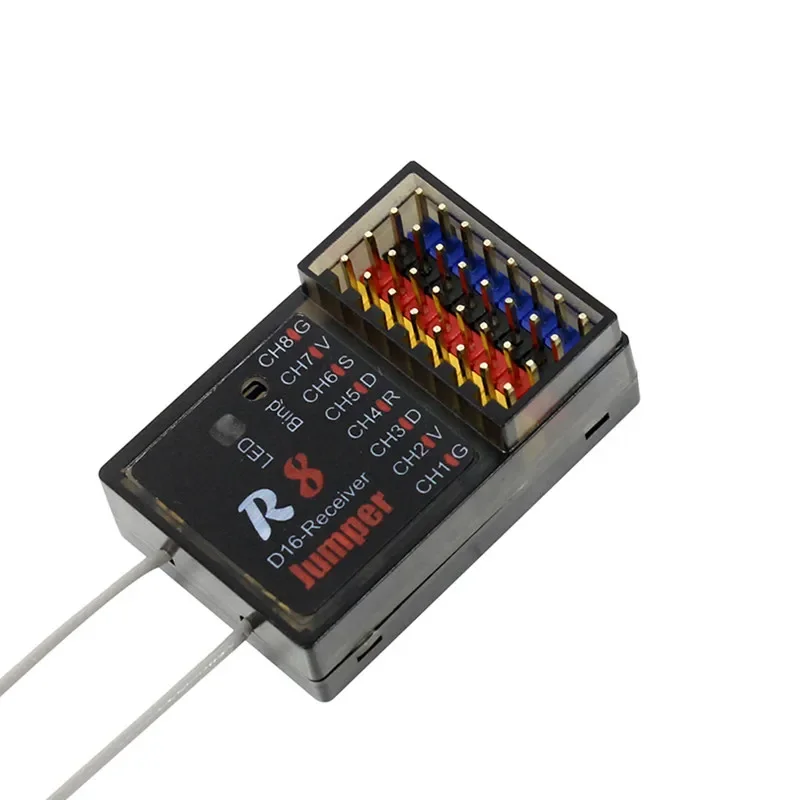

Jumper R8 Receiver 16CH Sbus Compatible Frsky D16 D8 Jumper T16 T12 T18 TX16 TX18 PMW Mode Radio Remote Controller