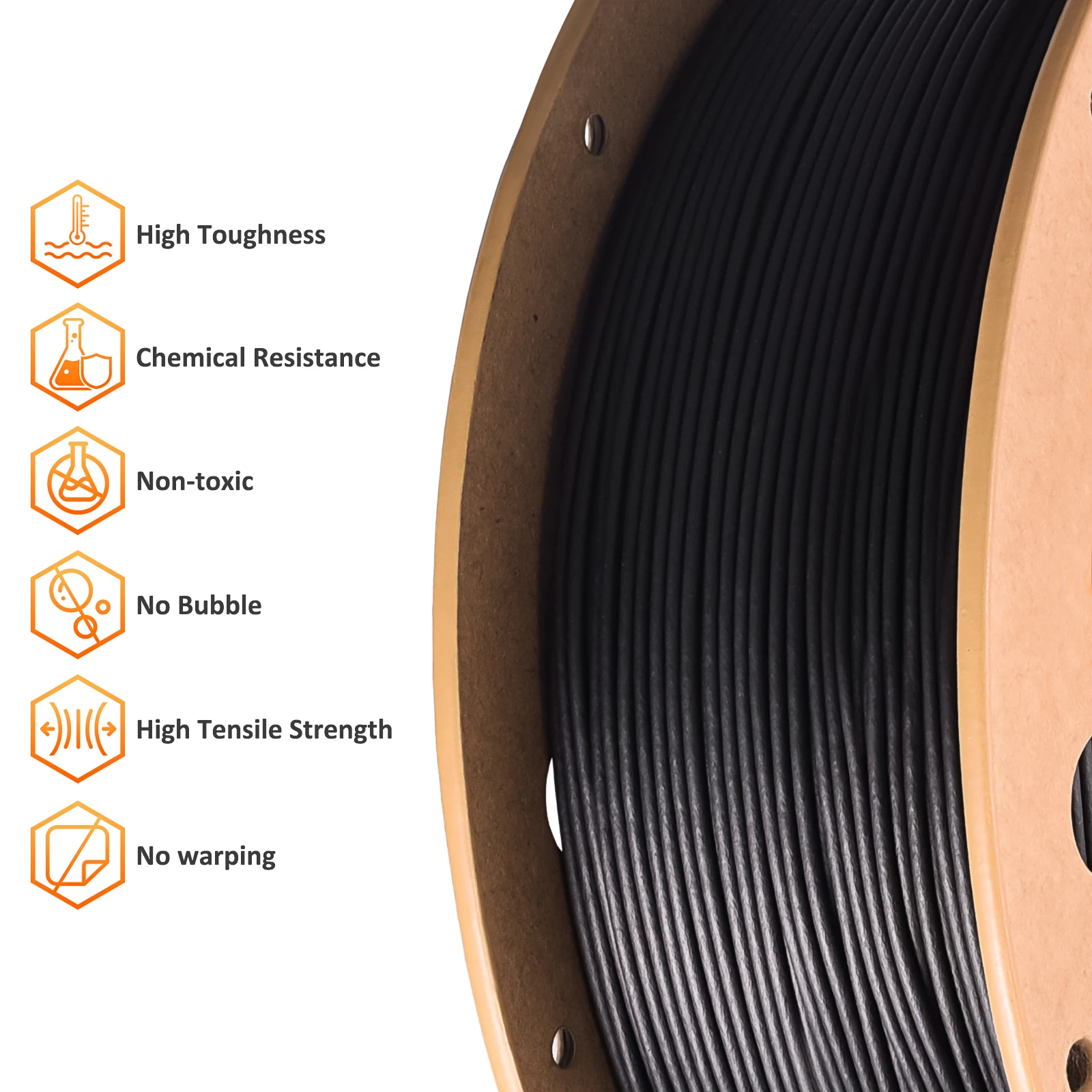 เส้นใยพิมพ์ 3 มิติ Eryone PP คาร์บอนไฟเบอร์ 0.7 กก./PP 0.9 กก. คุณภาพพรีเมียม สำหรับเครื่องพิมพ์ FDM วัสดุ PP ปลอดภัย, เส้นใย PP คาร์บอนไฟเบอร์/PP