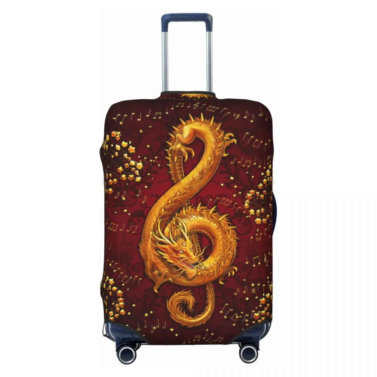 Juste de Protection Personnalisée pour Valise de Voyage, Motif Dragon de la Musique Treble Alef, à la Mode, 18-32 Pouces