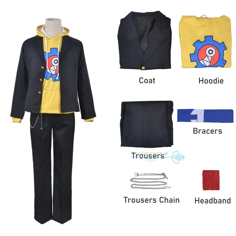 2025 12 أنيمي SK ثمانية كيان تأثيري حلي SK8 إنفينيتي ريكي معطف مقنع وتتسابق شعر مستعار مجموعة الرجال هالوين كرنفال البدلة