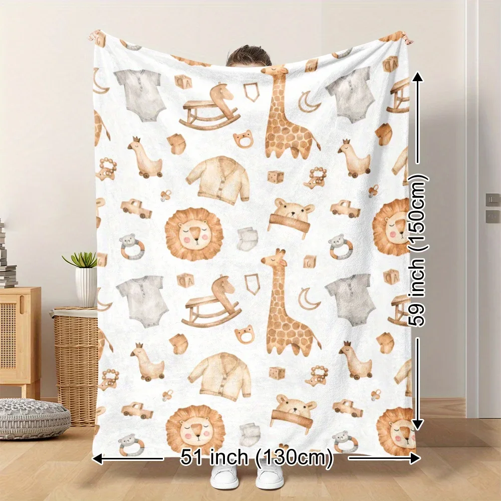 cobertor-de-flanela-com-tema-de-animais-macio-e-quente-versatil-para-sonecas-camping-e-viagens-designs-de-girafa-leao-cavalo-e-urso