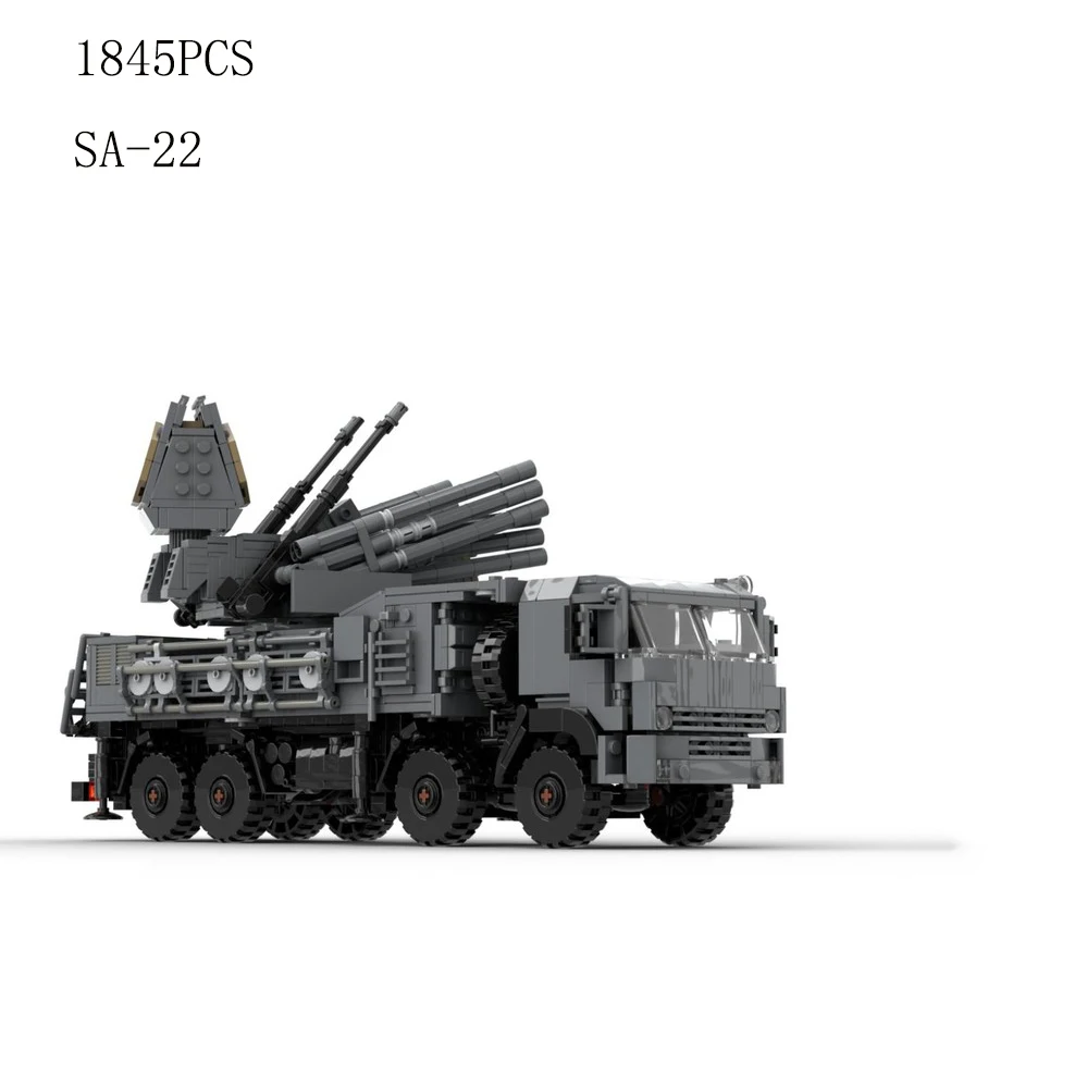 

1845PCSM Military MOC PANTSIR S2 / SA-22 Armored Vehicles Assembling Model Building Blocks Truck Toy Brick Child Holiday Gifts