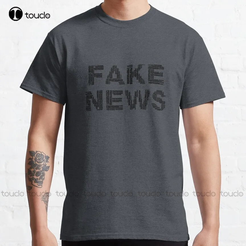 Fake News Classic T-Shirt Hawaiian Shirts Custom Aldult Teen Unisex Digital Printing Tee Shirt Xs-5Xl Cotton Christmas Gift New