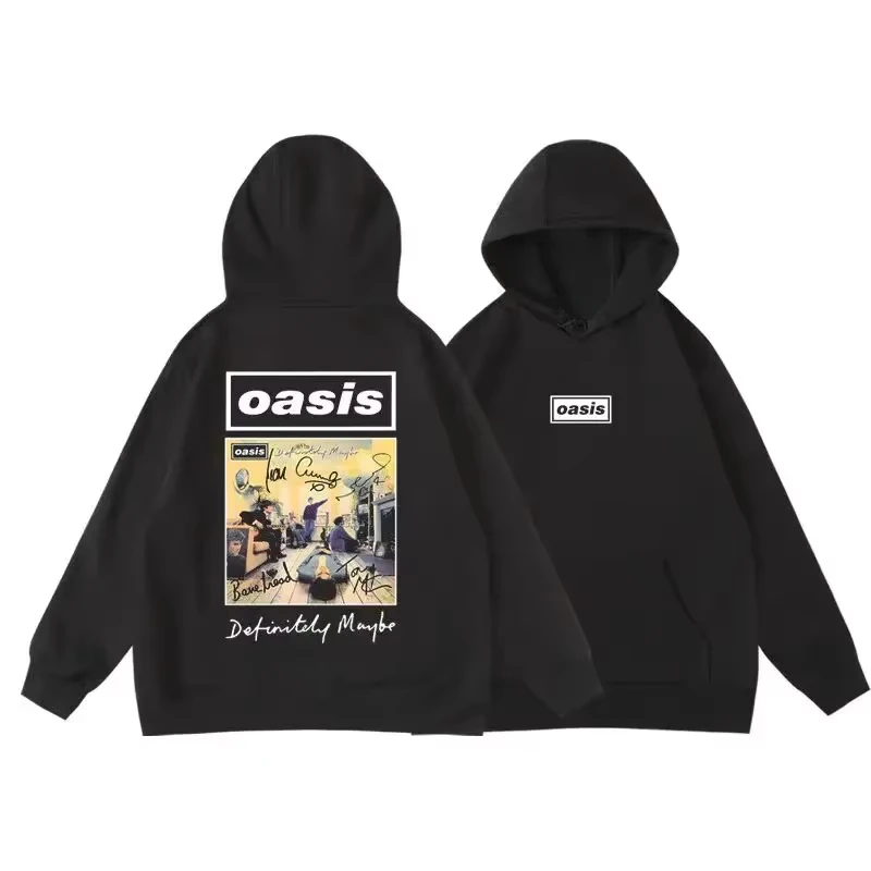 2024 Oasis Bluzy z kapturem dla fanów Odzież damska z długim rękawem Streetwear Bluza z kapturem z nadrukiem Trend w modzie