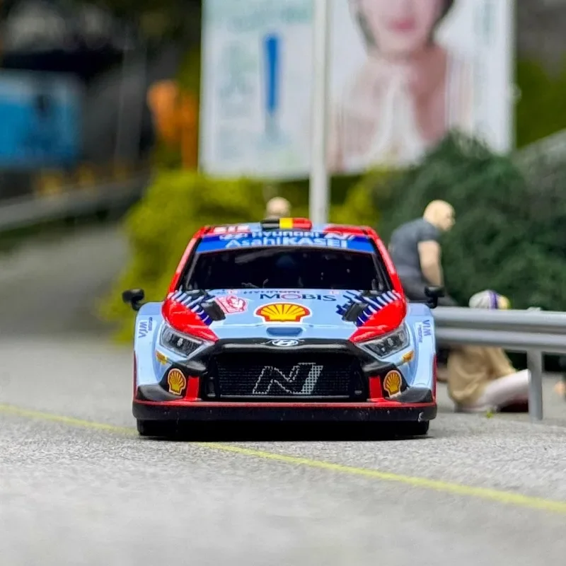 مقياس صغير 1/64 هيونداي I20 N Rally1 لعبة معدنيّة لسيارة دييكاست نموذج معدني هدايا