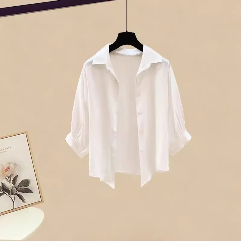 

Элегантный комплект из двух предметов: платье с поясом и длинная юбка миди из полиэстера, модный стильный костюм