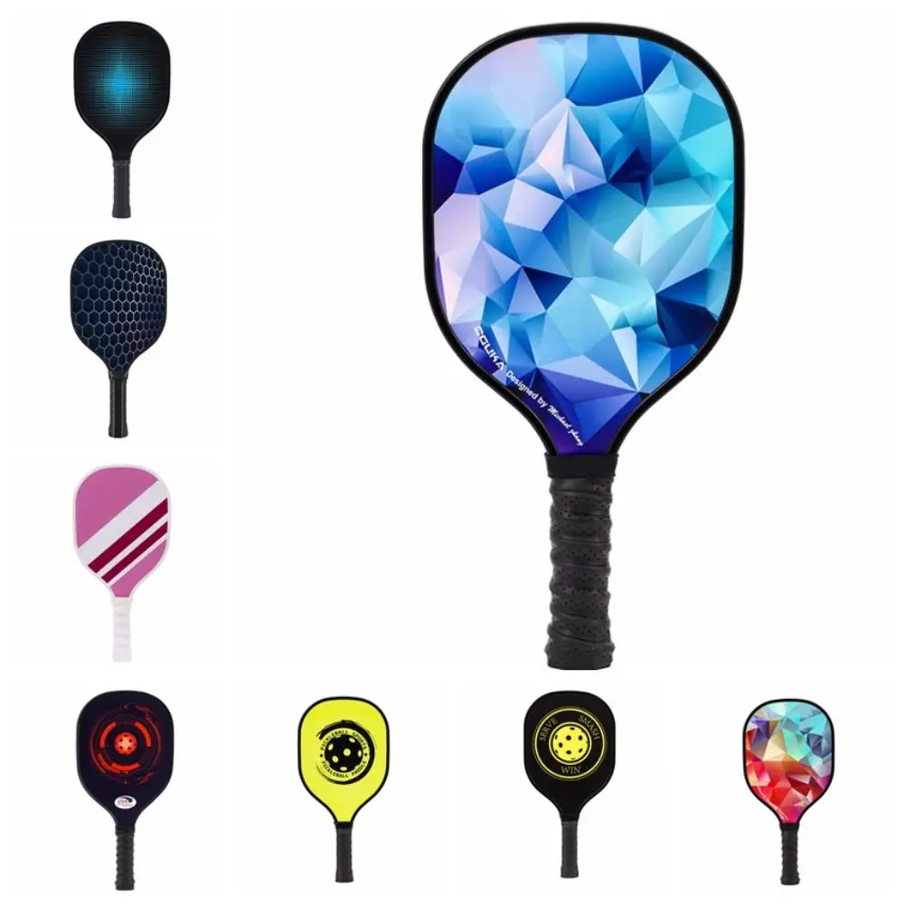 Wooden Pickleball Paddles Non-Slip Colorful Pickle Ball Racket Single Racket Lightweight Pickleball Training Equipment Women