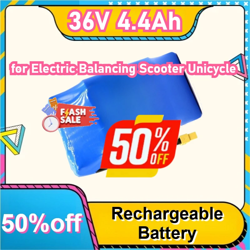 

10S2P 36V 4.4Ah Lithium Ion Battery Pack, Rechargeable Replacement Battery for Electric Balancing Scooter Unicycle