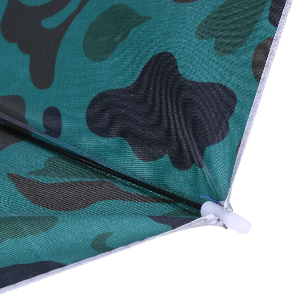 Chapéu de guarda-chuva cabeça portátil unisex, tampas de pesca anti-chuva, tampão esportes ao ar livre, adultos