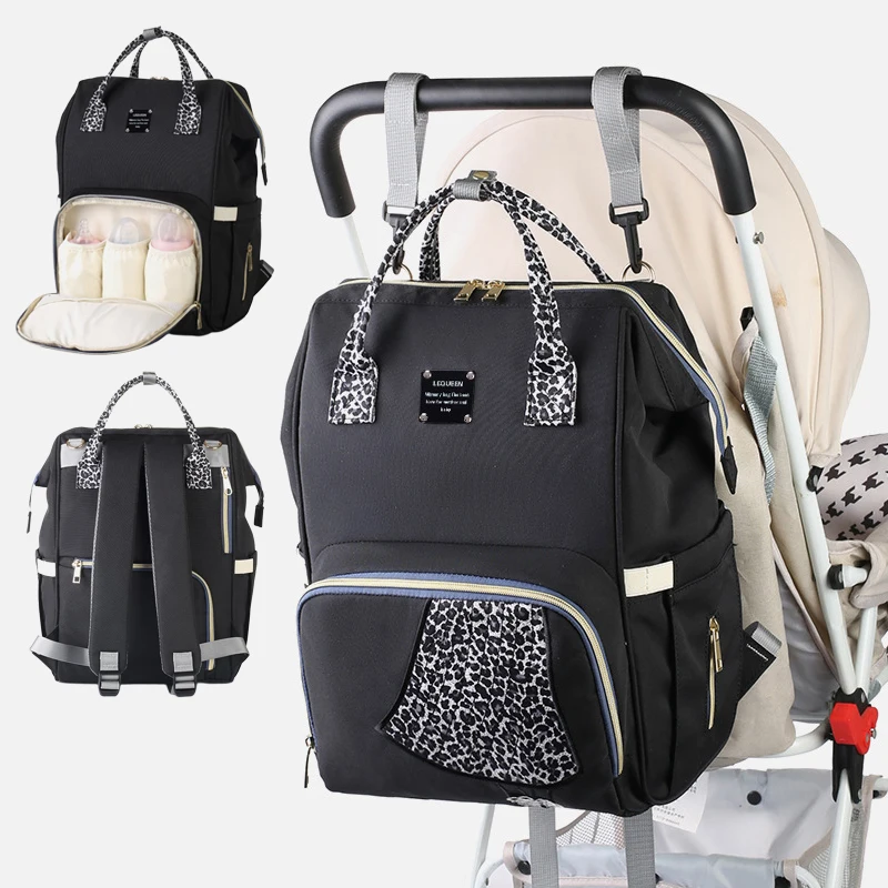 

Milk Bottle Diaper Multi Compartment Maternal Luxury Large Capacity Mommy Bag Multi Functional Portable Mom Storage Backpack